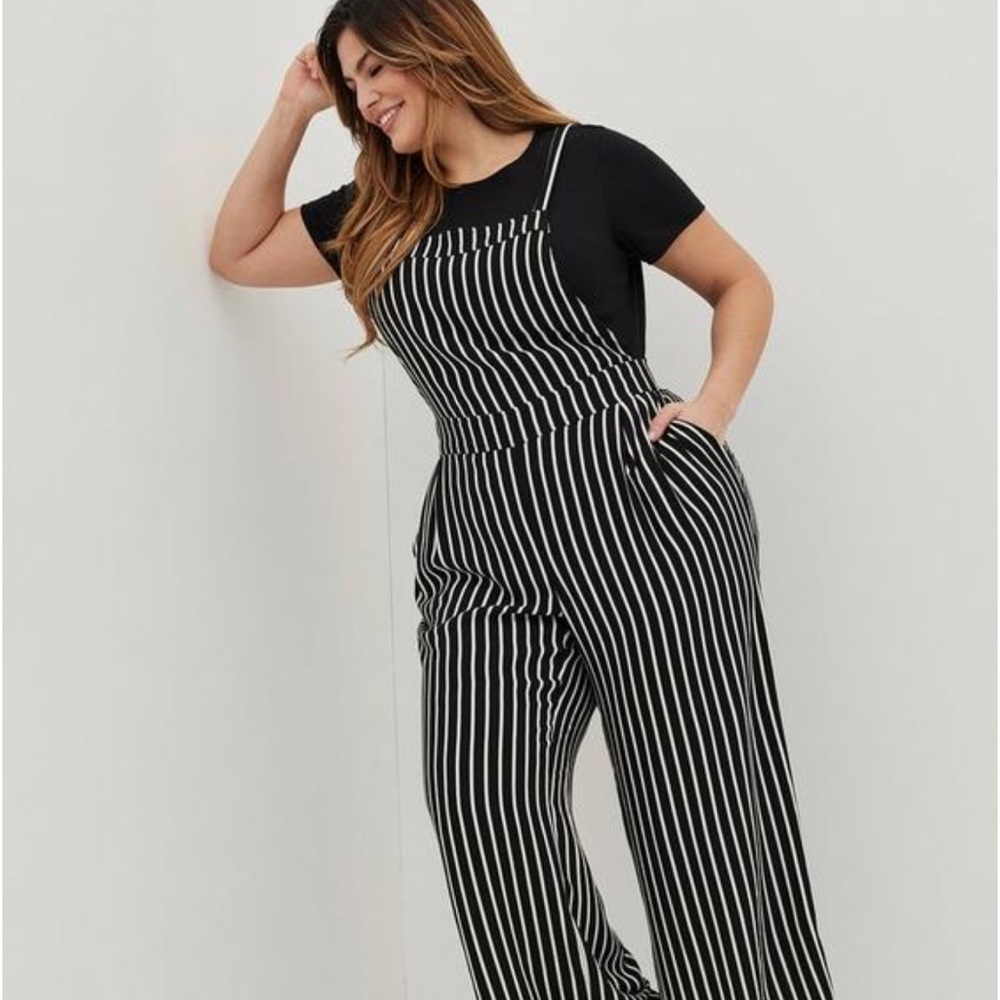 Torrid Pinstripe Jumpsuit